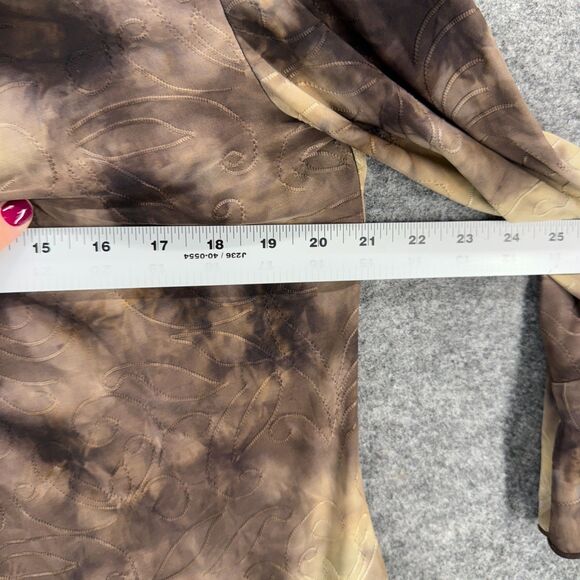 Cato Blouse Women XL Brown Colorblock V-Neck Long Sleeve Pullover Casual - Picture 5 of 7